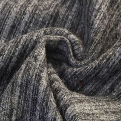 single sided jacquard woolen fabric knitted polyester fleece fabric dark color wool fabric