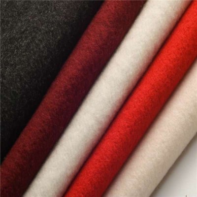 wholesale double faced fleece cashmere fabric woolen factory price tweed heavy  wool fabric