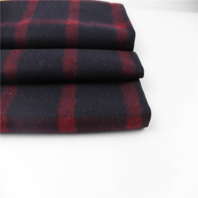 check wool woven fabric for overcoat wool blend plaid fabric for suit for man